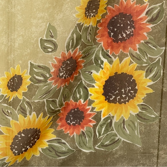 Women’s Sheer Scarf Fall Sunflowers 34x34 - Picture 2 of 2
